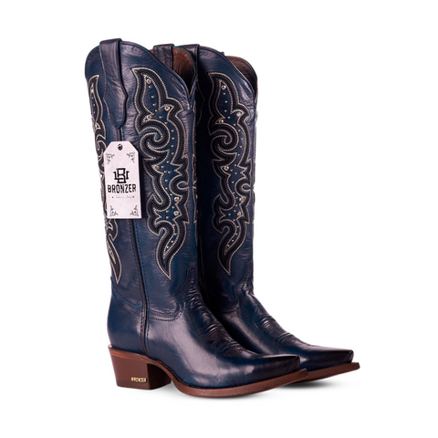 women cowboy boots, navy cowboy boots, genuine leather boots women, western boots women, leather cowgirl boots, handmade cowboy boots, Mexican cowboy boots, stylish western boots, premium cowgirl boots, elegant cowboy boots