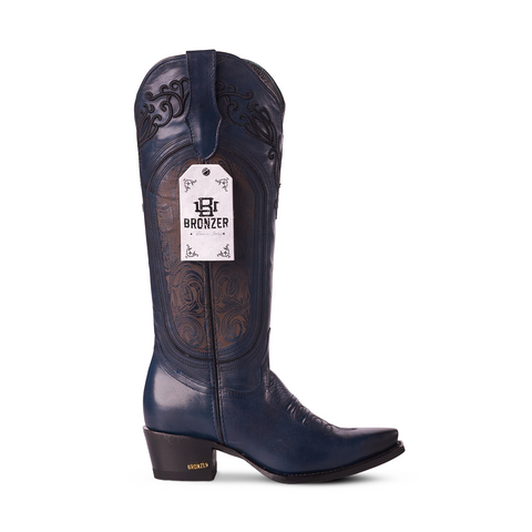 women cowboy boots, navy cowboy boots, genuine leather boots women, western boots women, leather cowgirl boots, classic cowboy boots, minimalist western boots, stylish cowboy boots