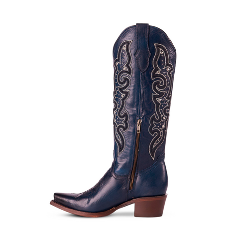 women cowboy boots, navy cowboy boots, genuine leather boots women, western boots women, leather cowgirl boots, handmade cowboy boots, Mexican cowboy boots, stylish western boots, premium cowgirl boots, elegant cowboy boots
