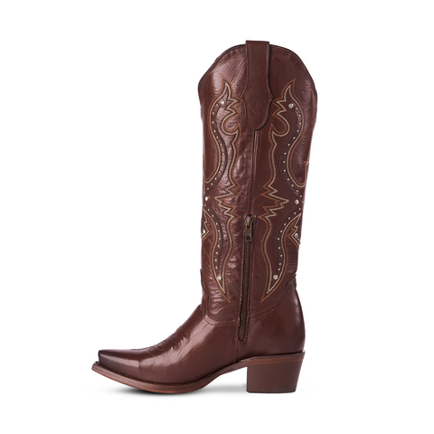 women cowboy boots, coffee cowboy boots, crystal cowboy boots, genuine leather boots women, western boots women, stylish western boots, elegant cowboy boots, premium cowgirl boots