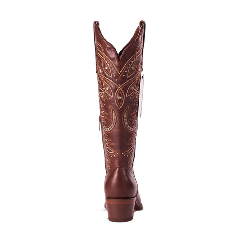 women cowboy boots, coffee cowboy boots, studded cowboy boots, crystal cowboy boots, genuine leather boots women, western boots women, edgy cowgirl boots, fashion cowboy boots, premium cowgirl boots