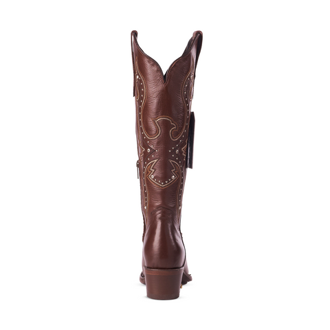 women cowboy boots, coffee cowboy boots, crystal cowboy boots, genuine leather boots women, western boots women, stylish western boots, elegant cowboy boots, premium cowgirl boots